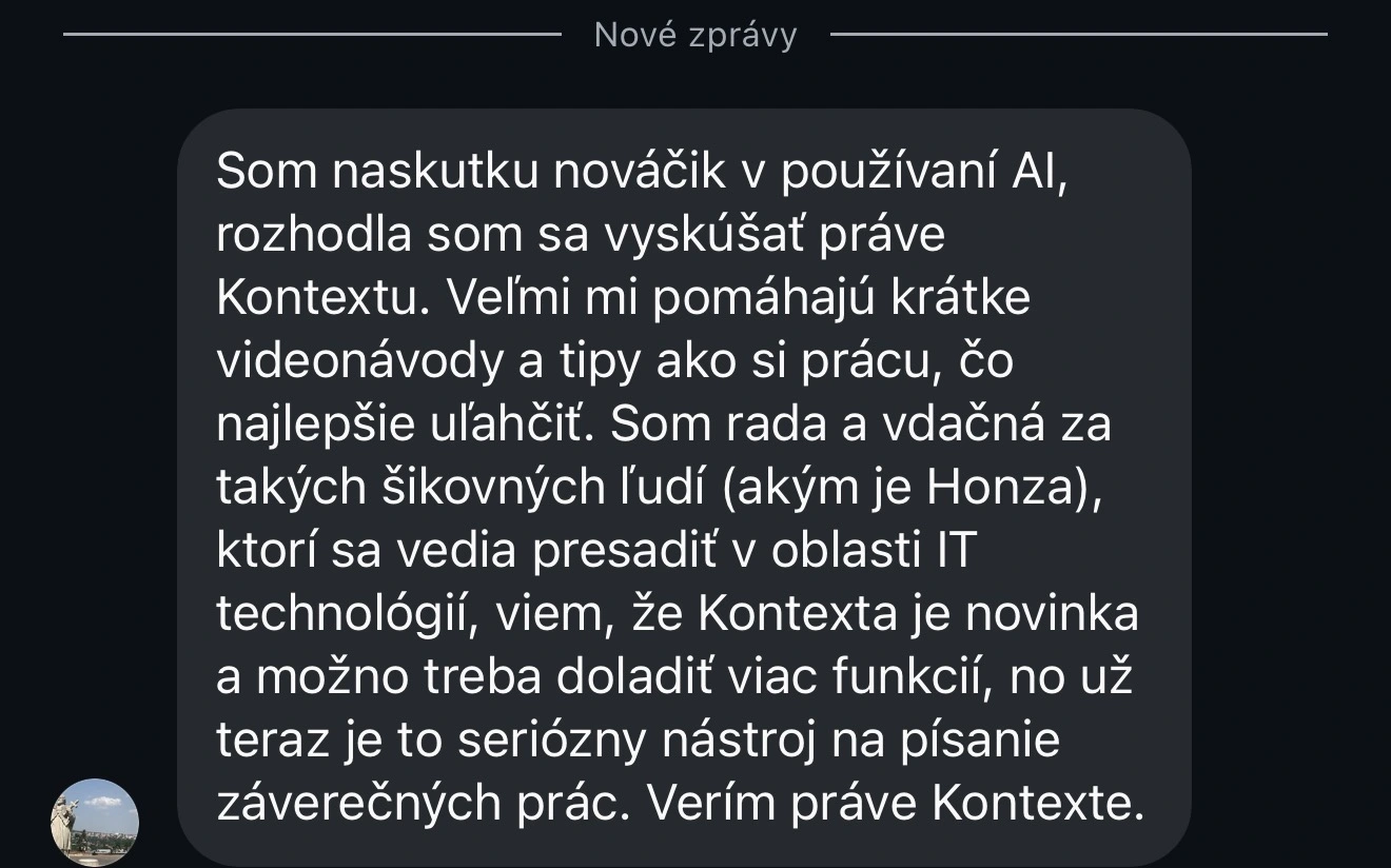 Kontexta recenze – zkušenosti studentů s AI na psaní bakalářek a diplomek 9