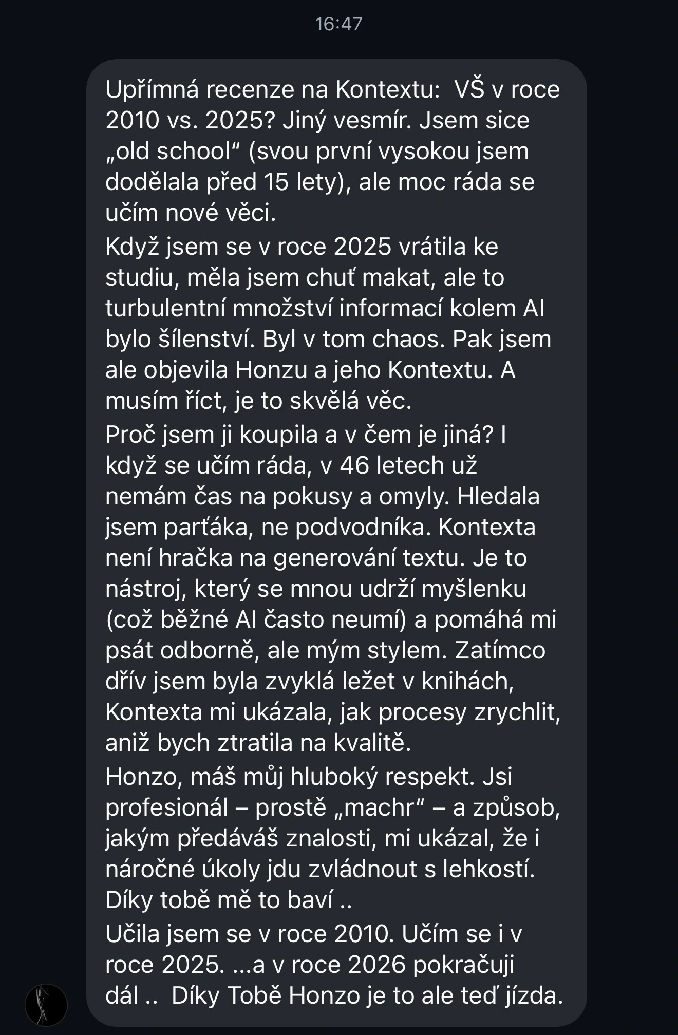 Kontexta recenze – zkušenosti studentů s AI na psaní bakalářek a diplomek 11