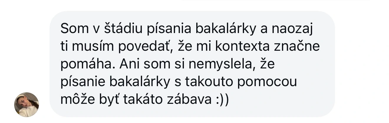 Kontexta recenze – zkušenosti studentů s AI na psaní bakalářek a diplomek 15