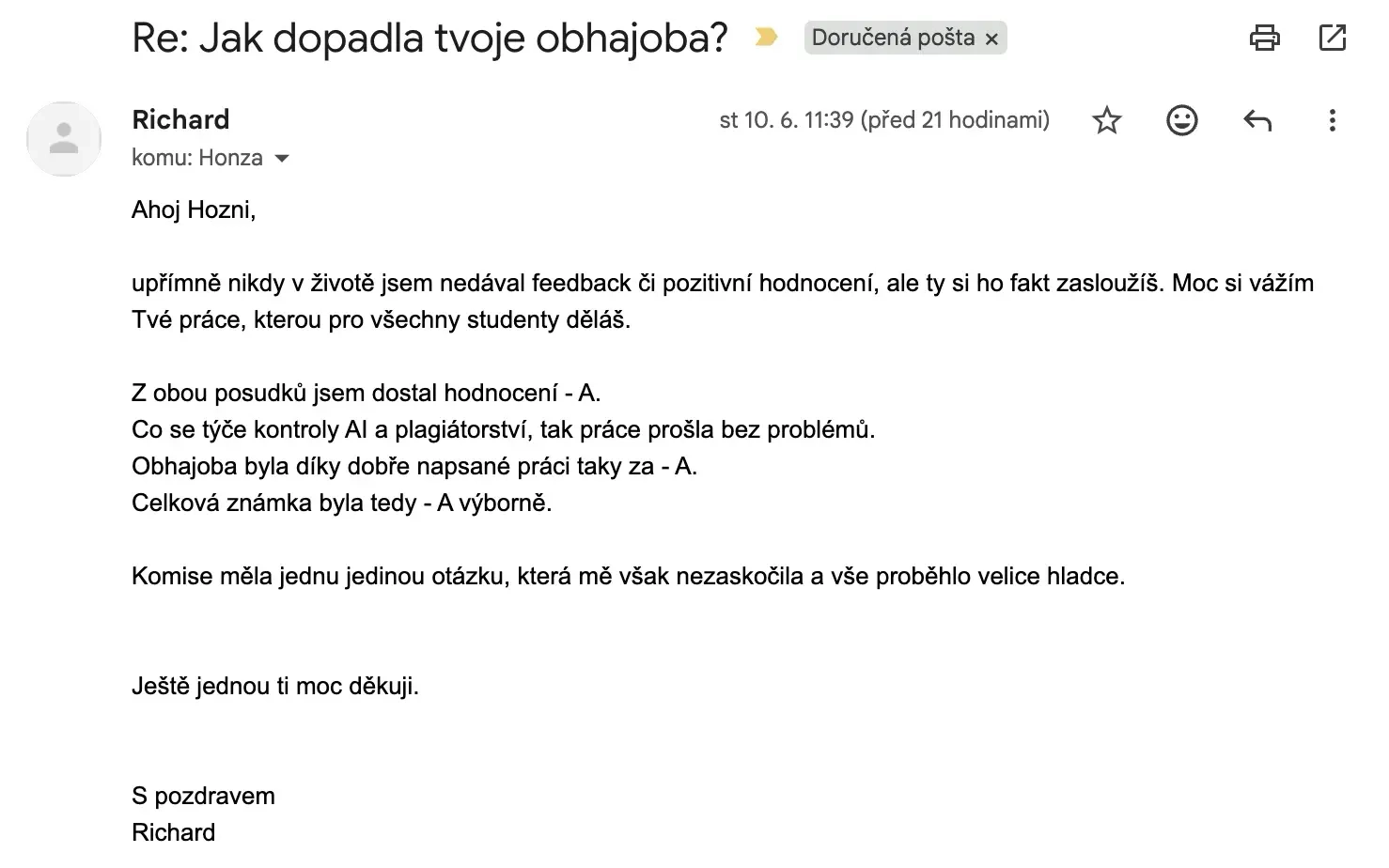 Recenze od Richarda